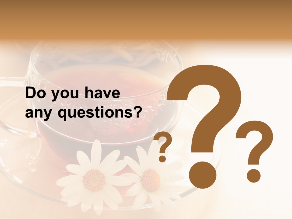 Hot Tea Drink Glass Cup PowerPoint Template