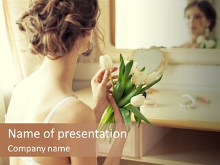 Person Stylish Bride PowerPoint Template