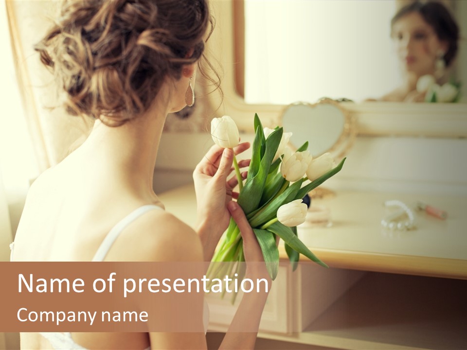 Person Stylish Bride PowerPoint Template