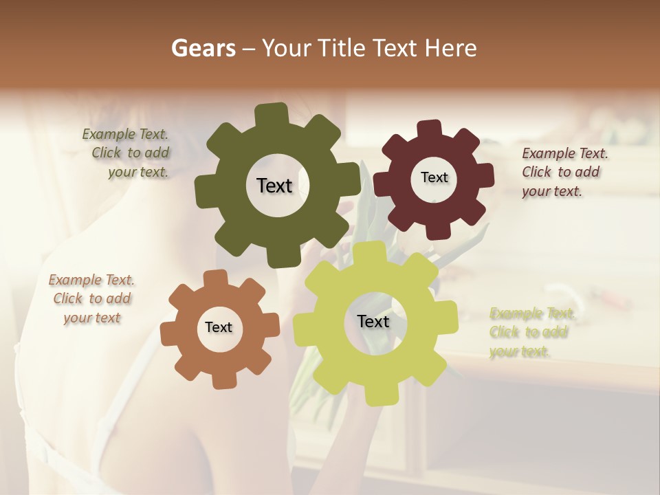 Person Stylish Bride PowerPoint Template