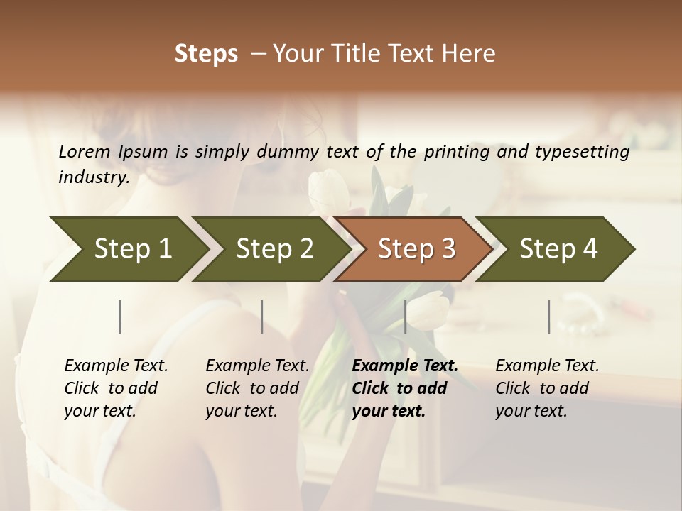 Person Stylish Bride PowerPoint Template