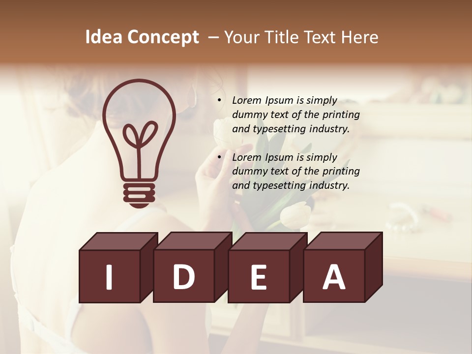 Person Stylish Bride PowerPoint Template