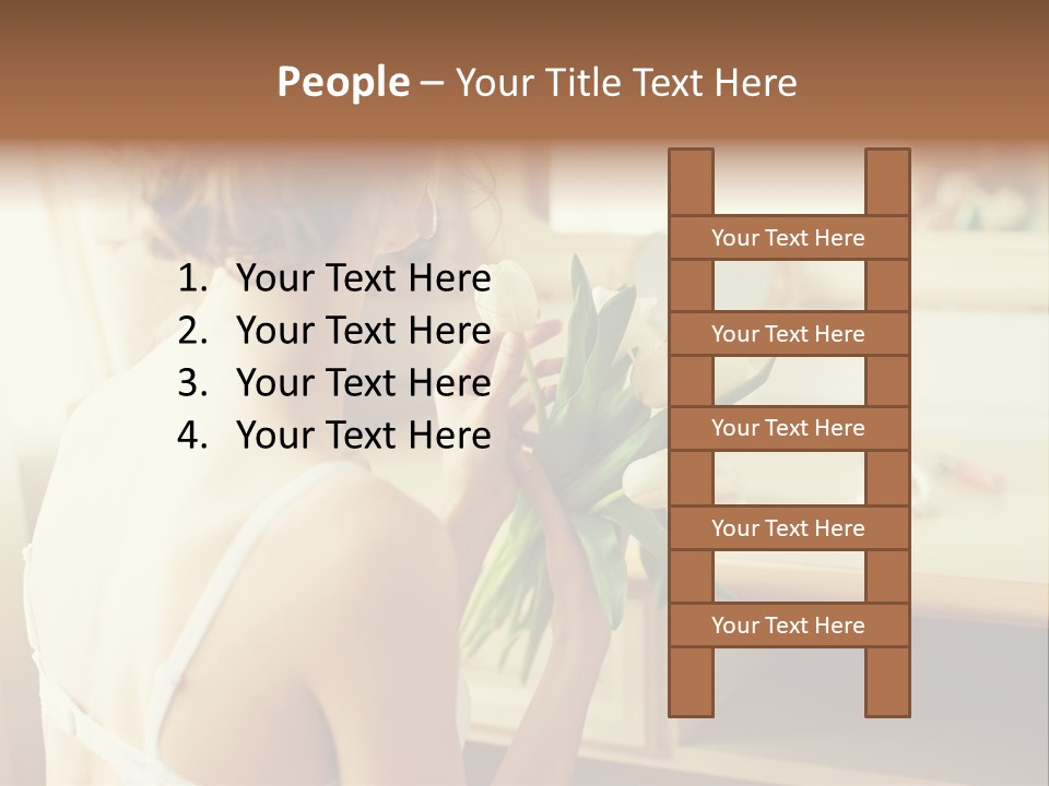 Person Stylish Bride PowerPoint Template