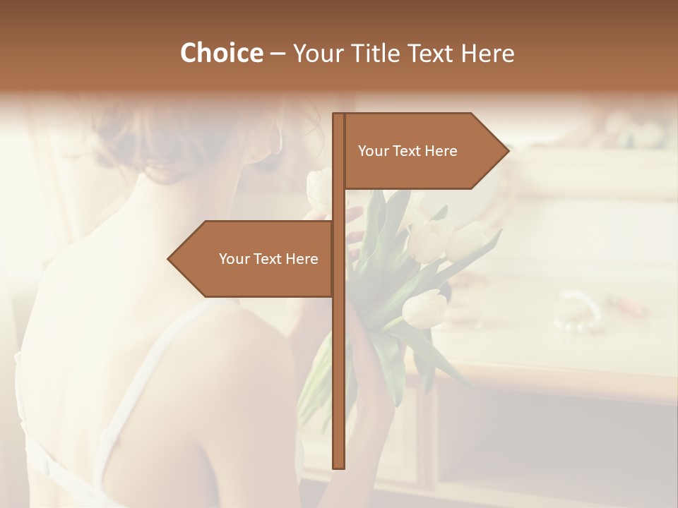 Person Stylish Bride PowerPoint Template