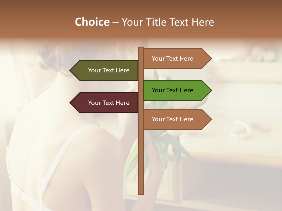 Person Stylish Bride PowerPoint Template