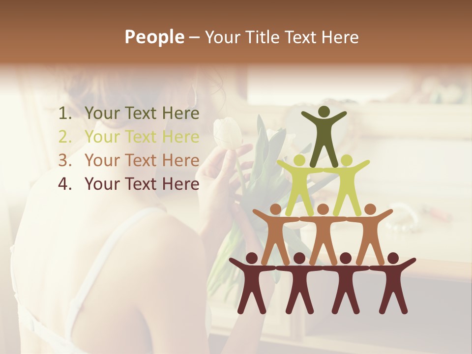 Person Stylish Bride PowerPoint Template