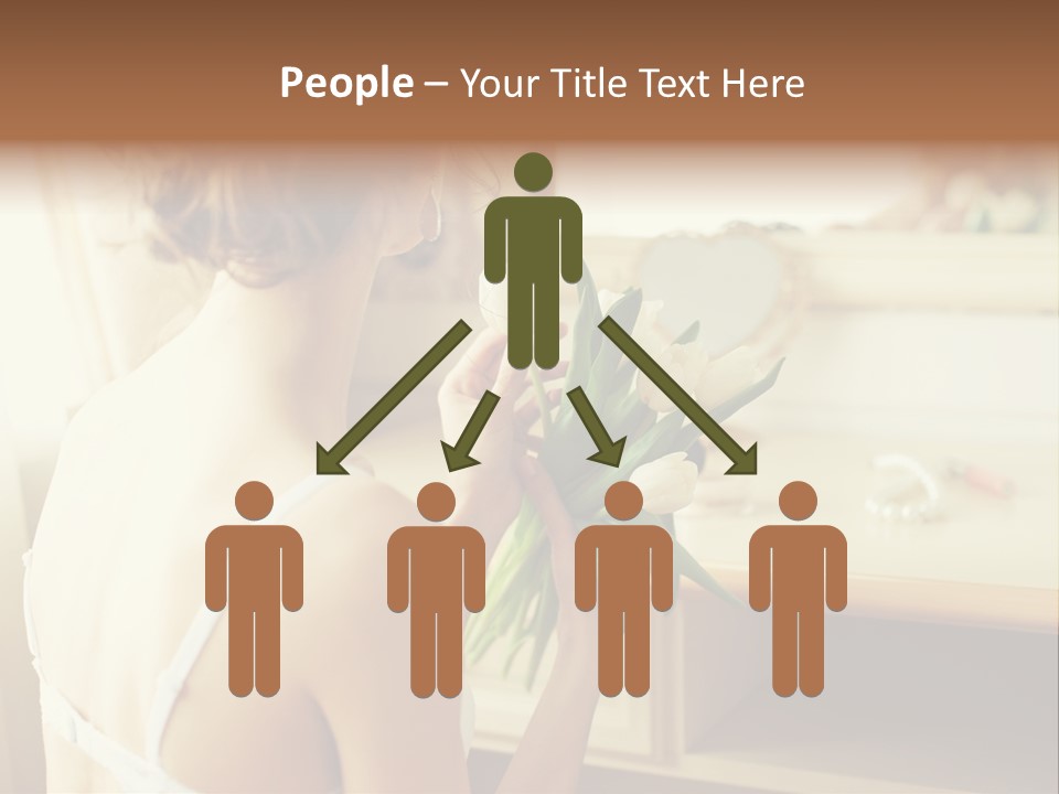 Person Stylish Bride PowerPoint Template