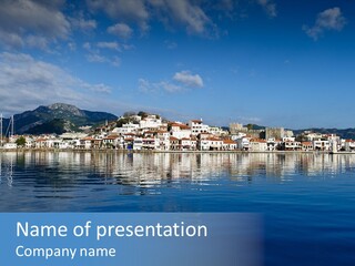 Aegean Sunlight Sun PowerPoint Template