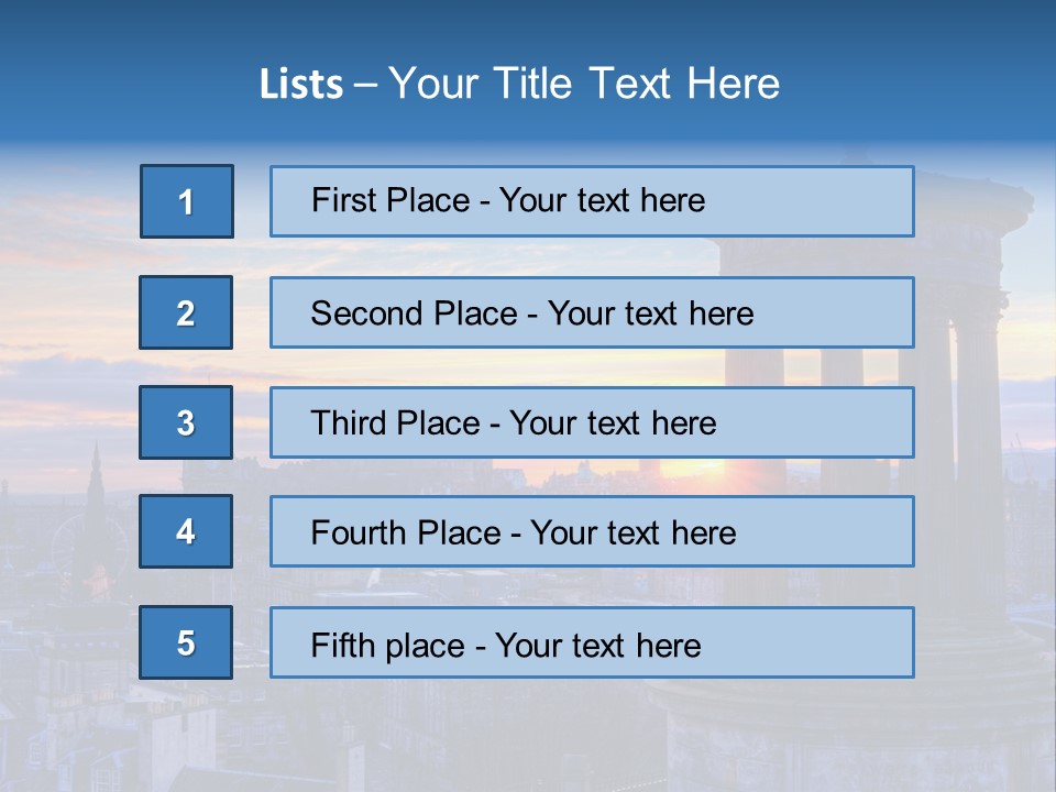 Dusk Sky Tower PowerPoint Template