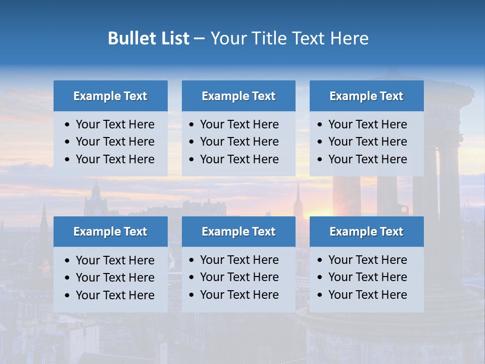 Dusk Sky Tower PowerPoint Template