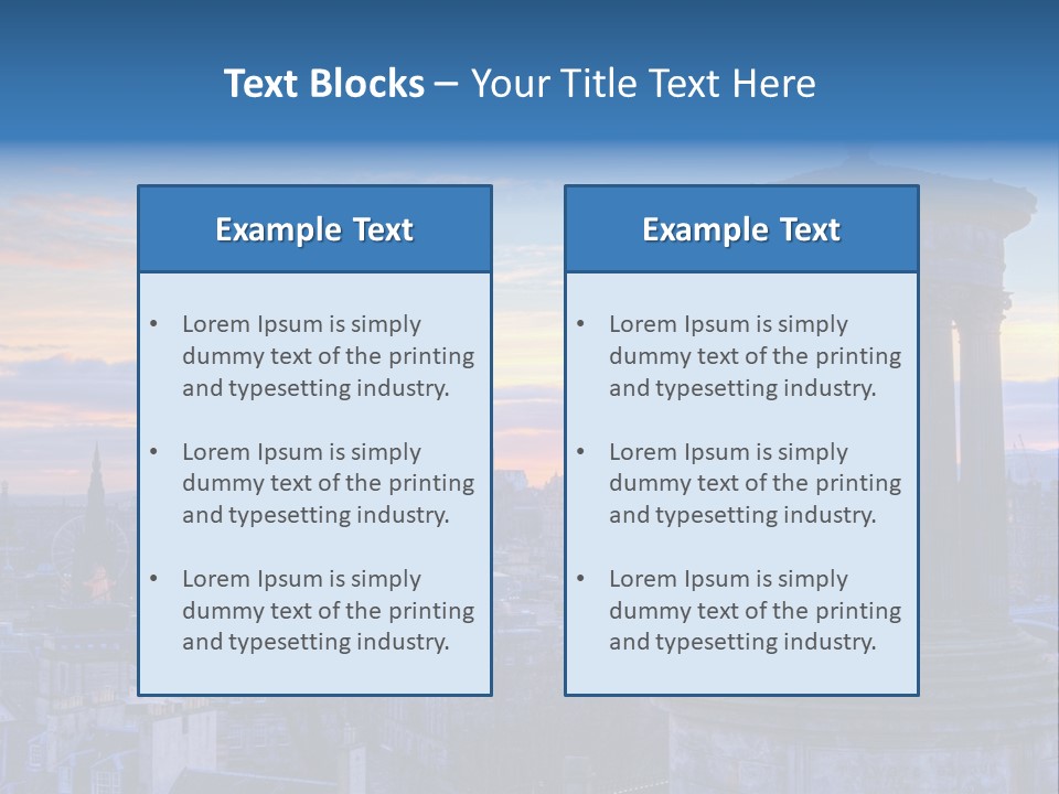 Dusk Sky Tower PowerPoint Template