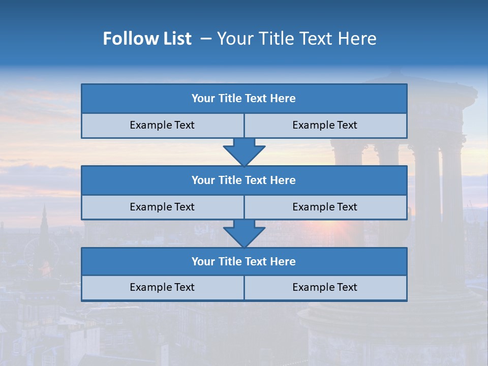 Dusk Sky Tower PowerPoint Template