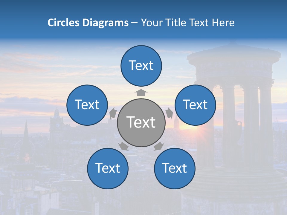 Dusk Sky Tower PowerPoint Template