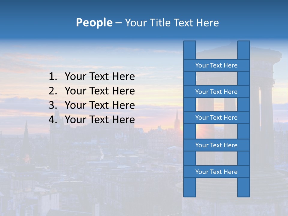 Dusk Sky Tower PowerPoint Template