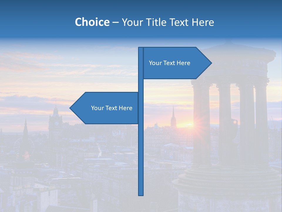 Dusk Sky Tower PowerPoint Template