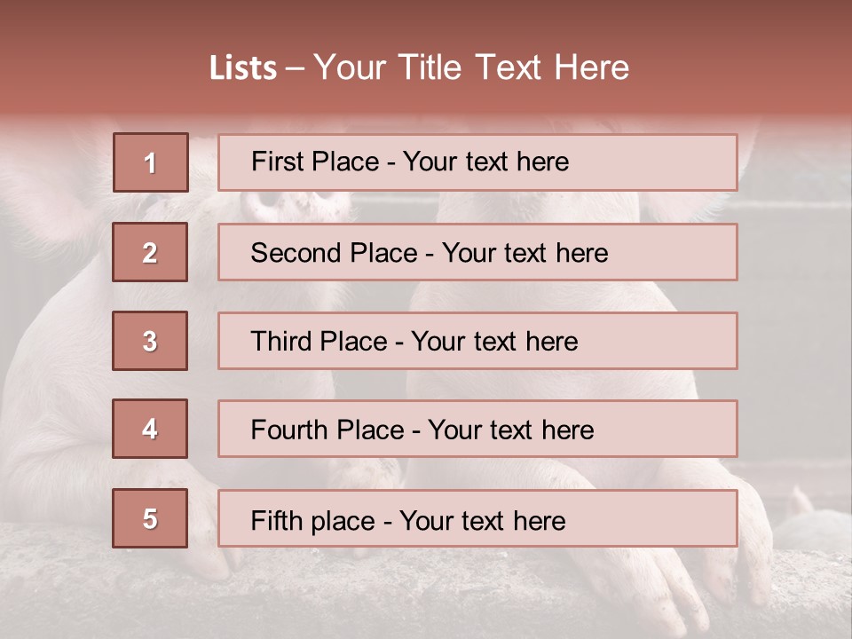Two Pigs Sitting Next To Each Other With Their Mouths Open PowerPoint Template