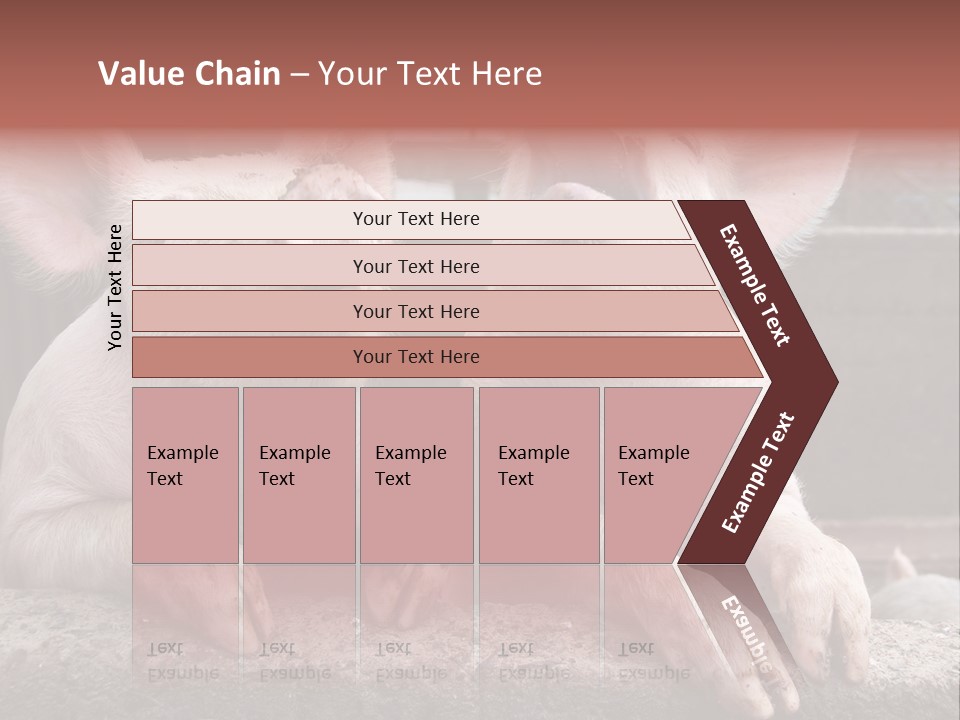 Two Pigs Sitting Next To Each Other With Their Mouths Open PowerPoint Template