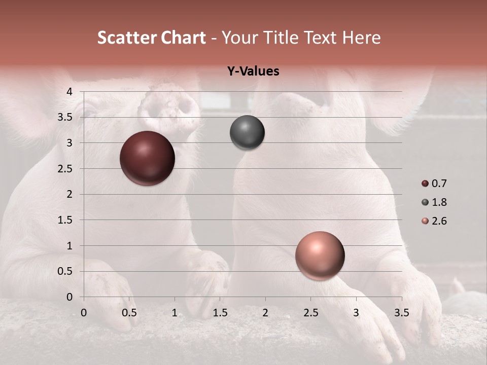 Two Pigs Sitting Next To Each Other With Their Mouths Open PowerPoint Template