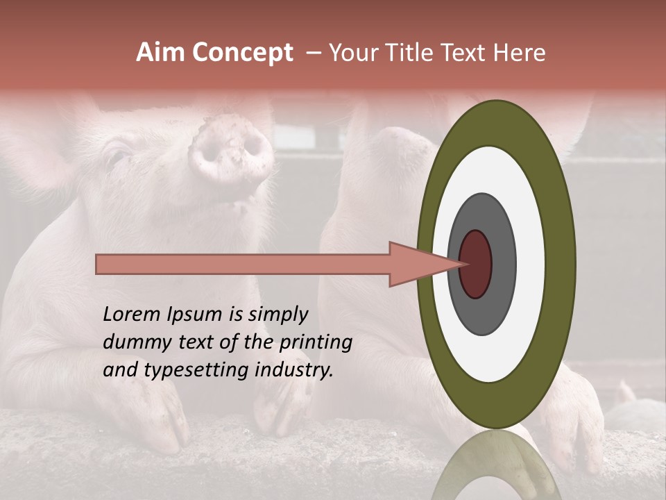 Two Pigs Sitting Next To Each Other With Their Mouths Open PowerPoint Template