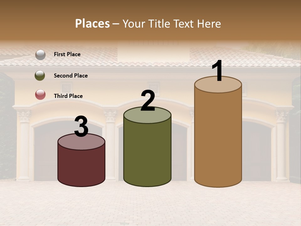 Large Style Driveway PowerPoint Template