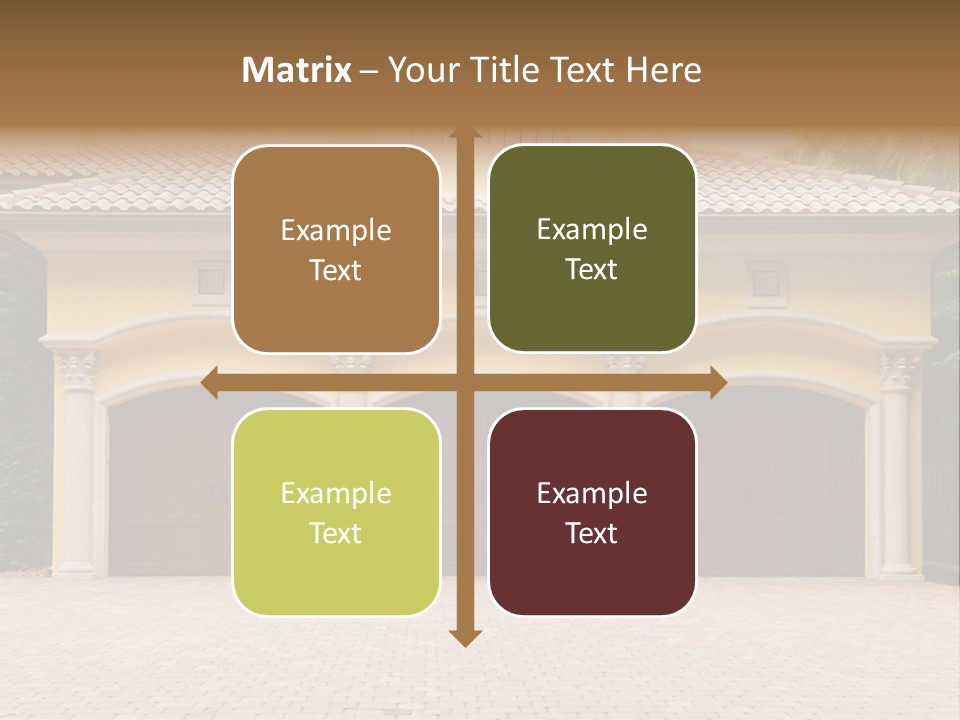 Large Style Driveway PowerPoint Template