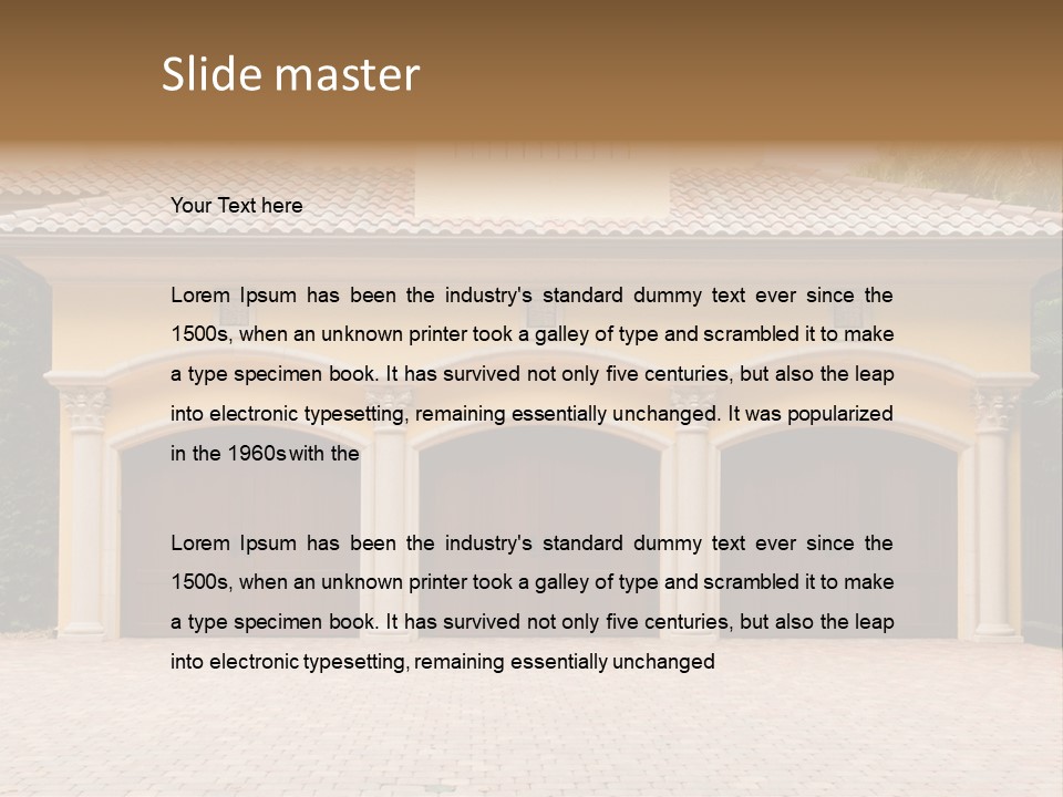 Large Style Driveway PowerPoint Template