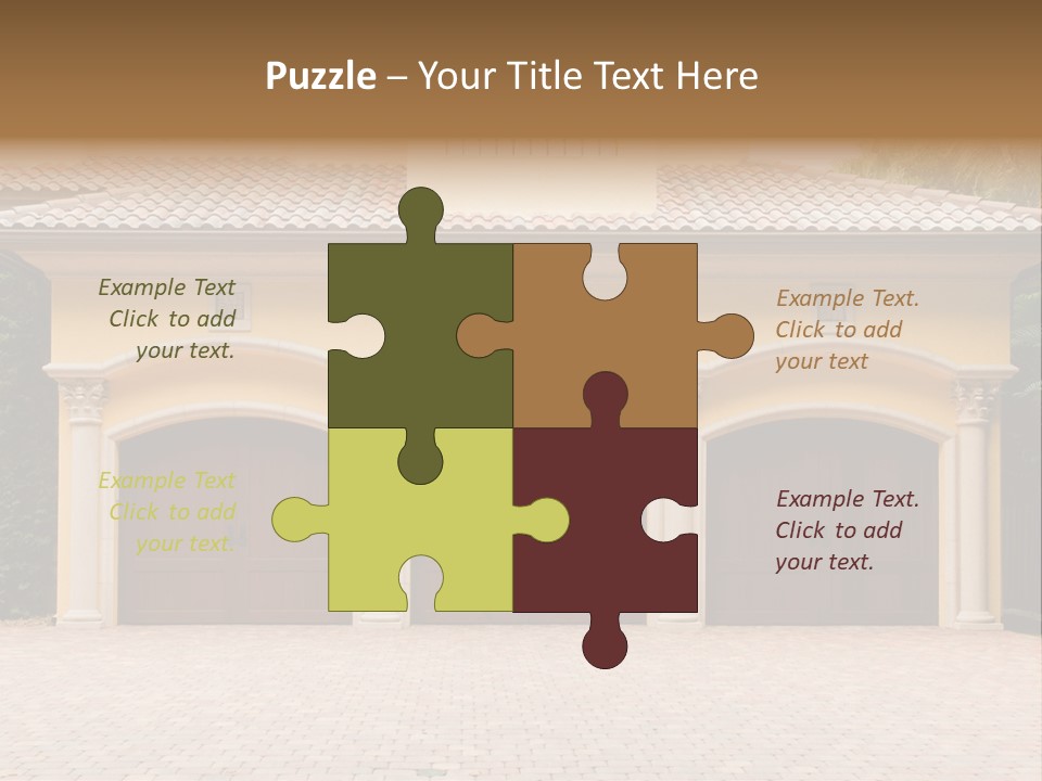 Large Style Driveway PowerPoint Template