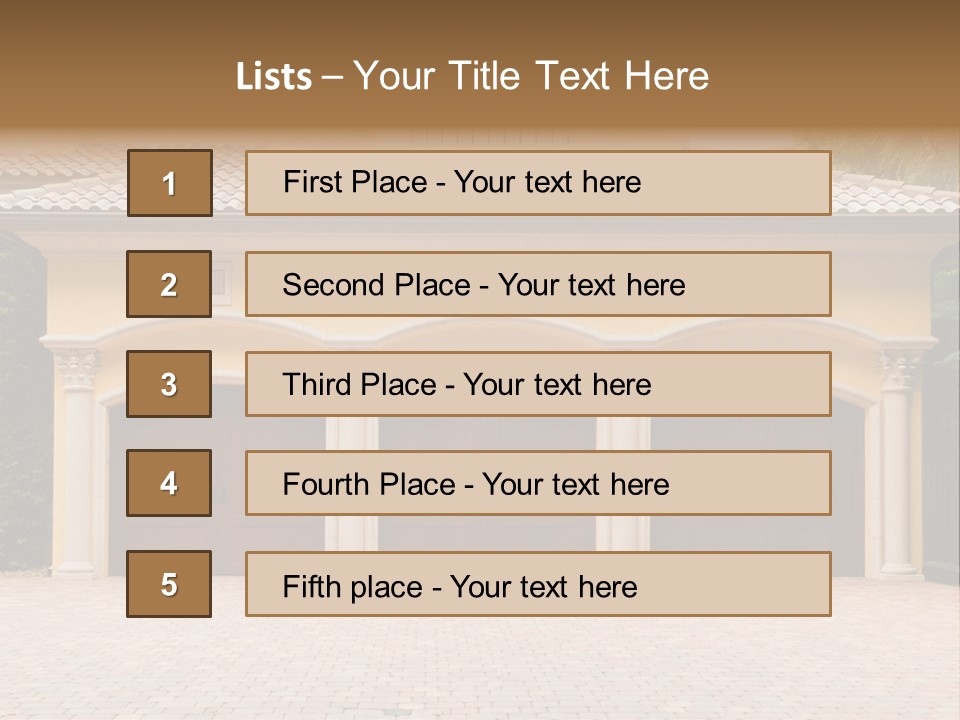Large Style Driveway PowerPoint Template