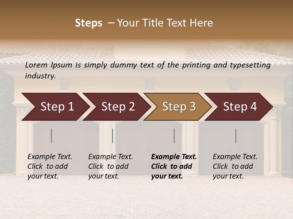 Large Style Driveway PowerPoint Template