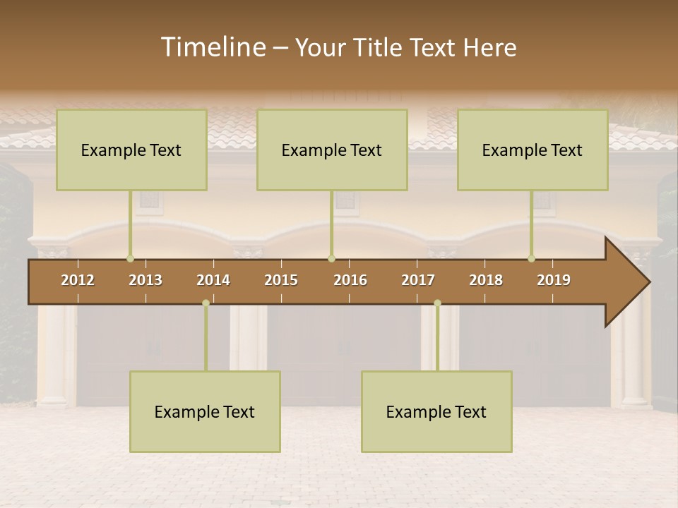 Large Style Driveway PowerPoint Template