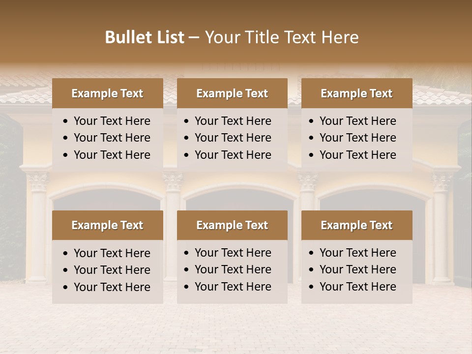 Large Style Driveway PowerPoint Template