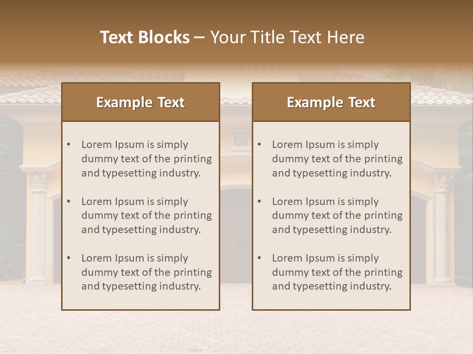 Large Style Driveway PowerPoint Template