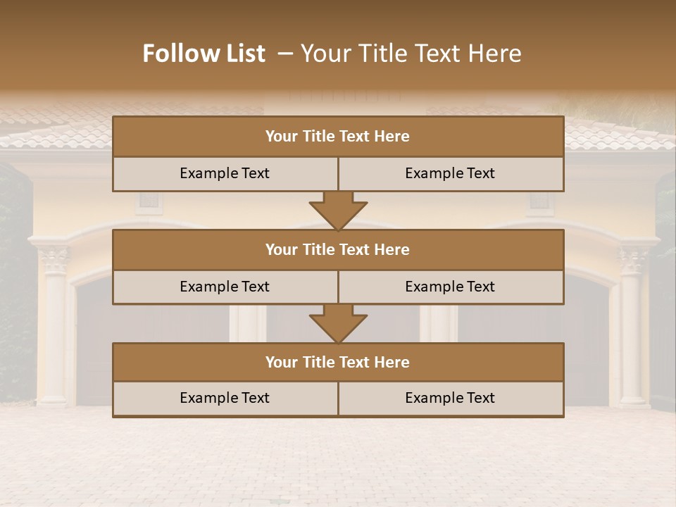 Large Style Driveway PowerPoint Template