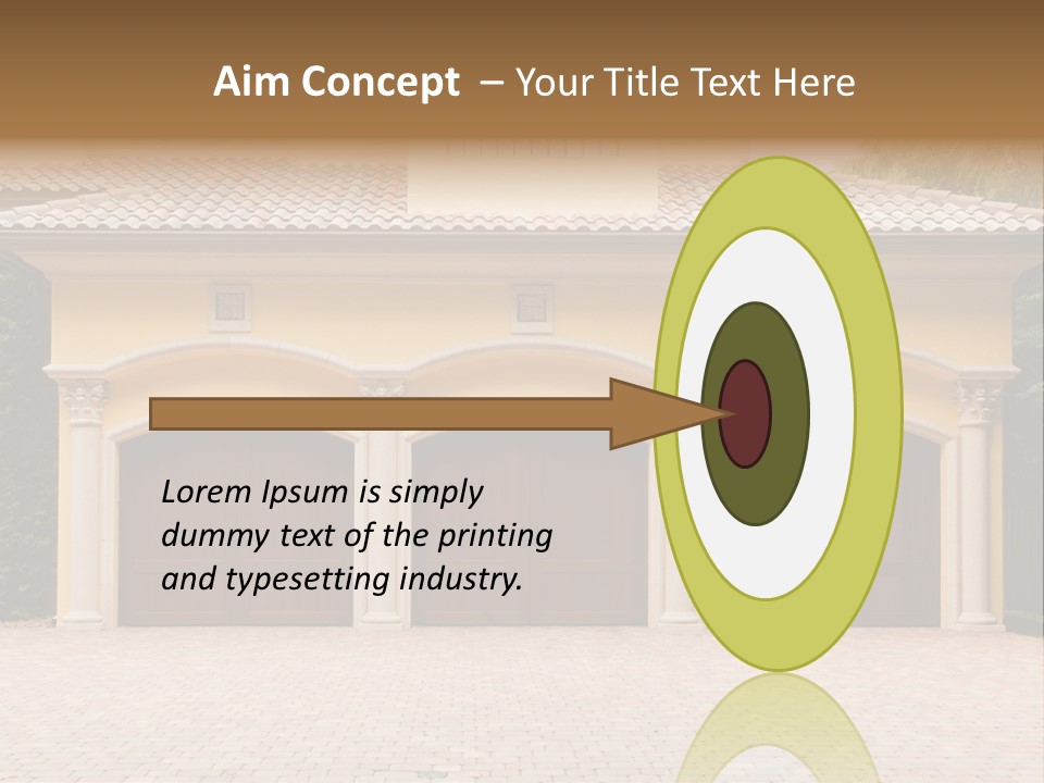 Large Style Driveway PowerPoint Template