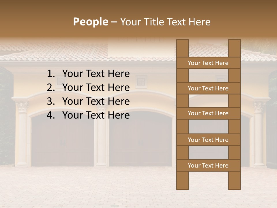 Large Style Driveway PowerPoint Template