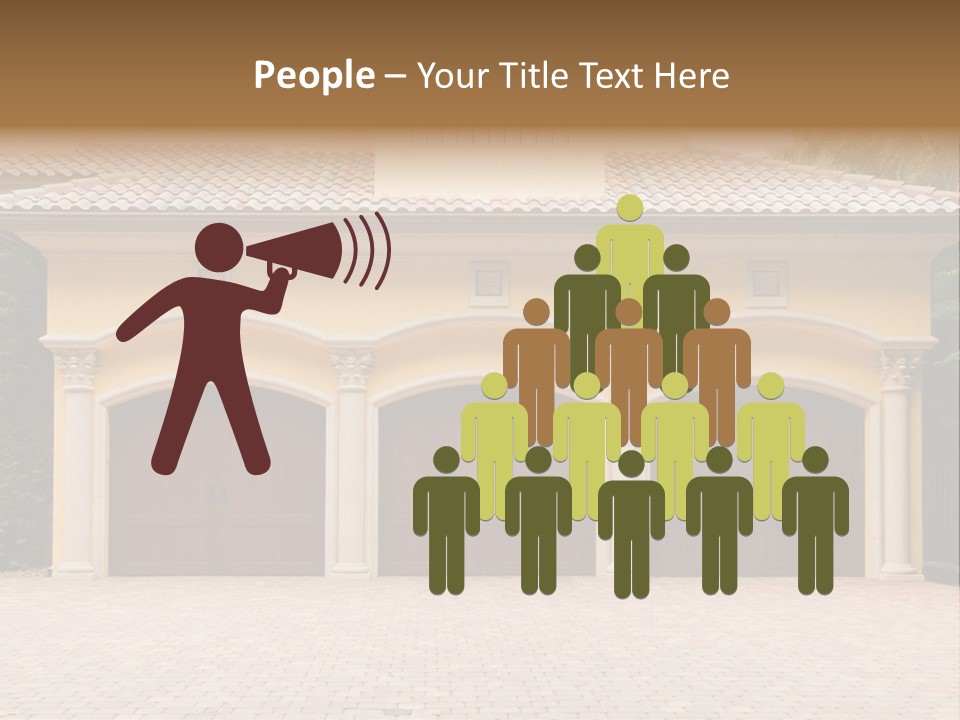 Large Style Driveway PowerPoint Template