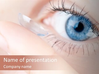 Eyelash Horizontal Medicine PowerPoint Template