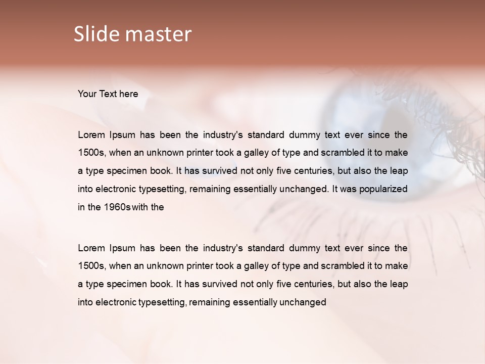 Eyelash Horizontal Medicine PowerPoint Template