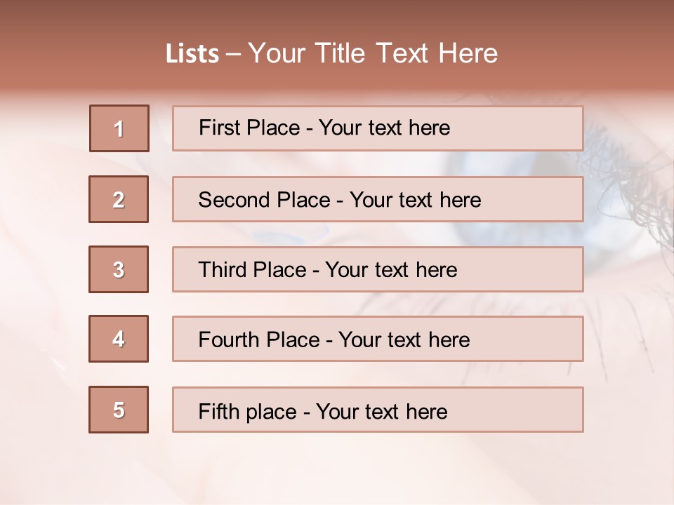 Eyelash Horizontal Medicine PowerPoint Template