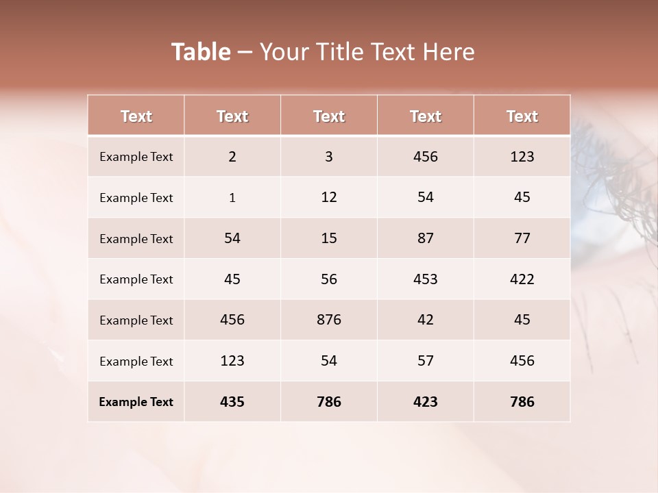 Eyelash Horizontal Medicine PowerPoint Template