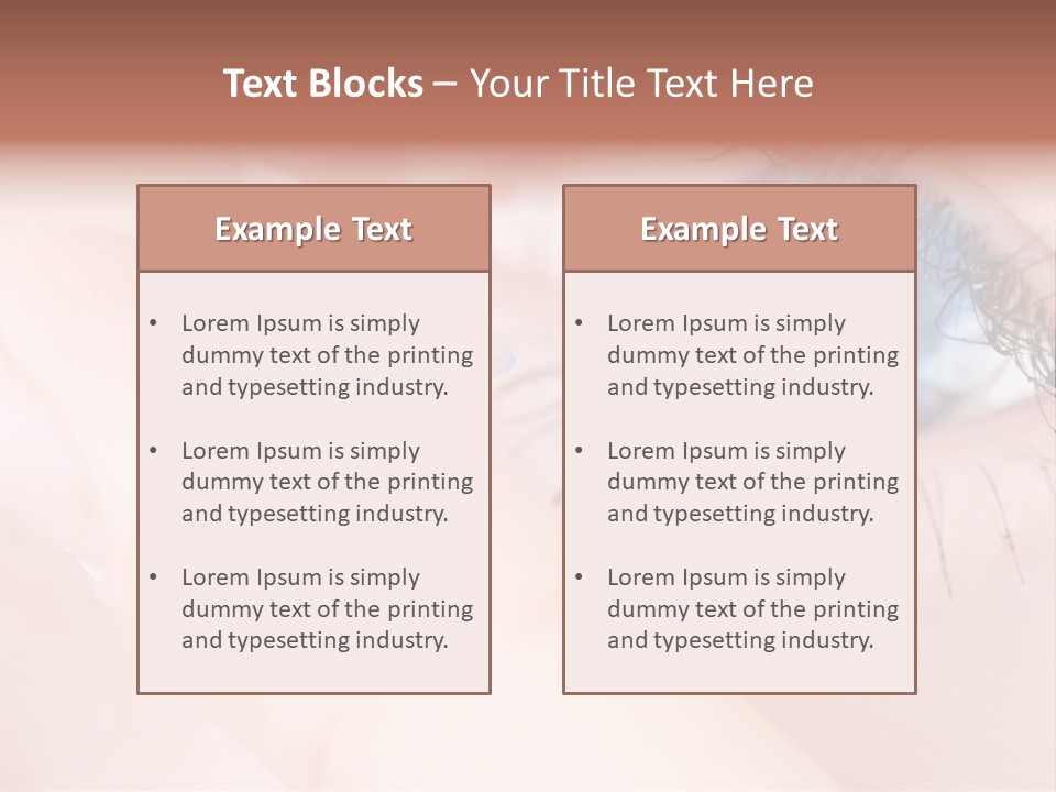 Eyelash Horizontal Medicine PowerPoint Template