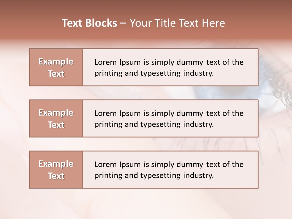 Eyelash Horizontal Medicine PowerPoint Template