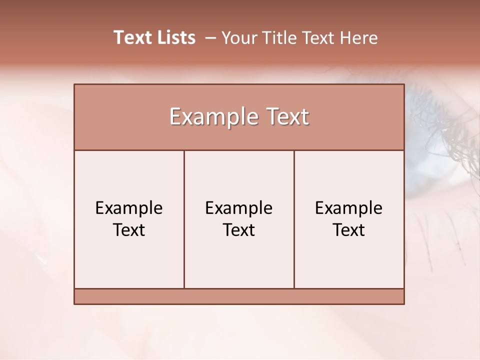 Eyelash Horizontal Medicine PowerPoint Template
