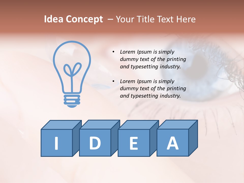 Eyelash Horizontal Medicine PowerPoint Template