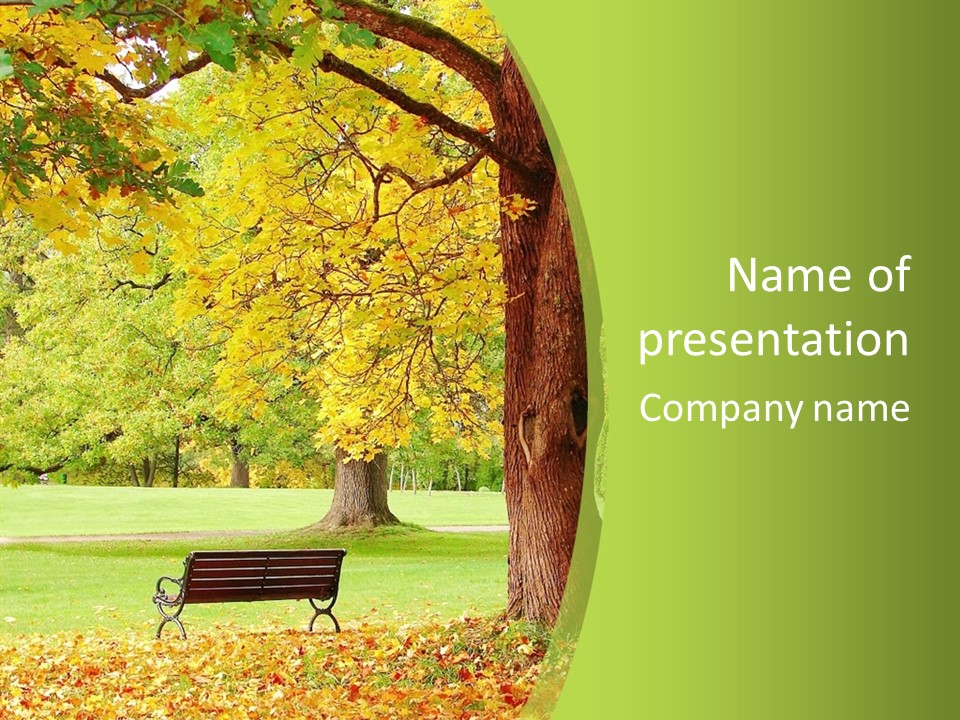 Green Solitude Serene PowerPoint Template