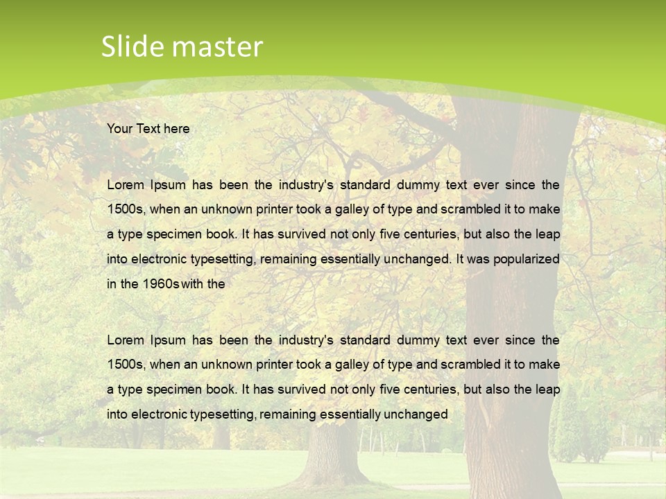 Green Solitude Serene PowerPoint Template