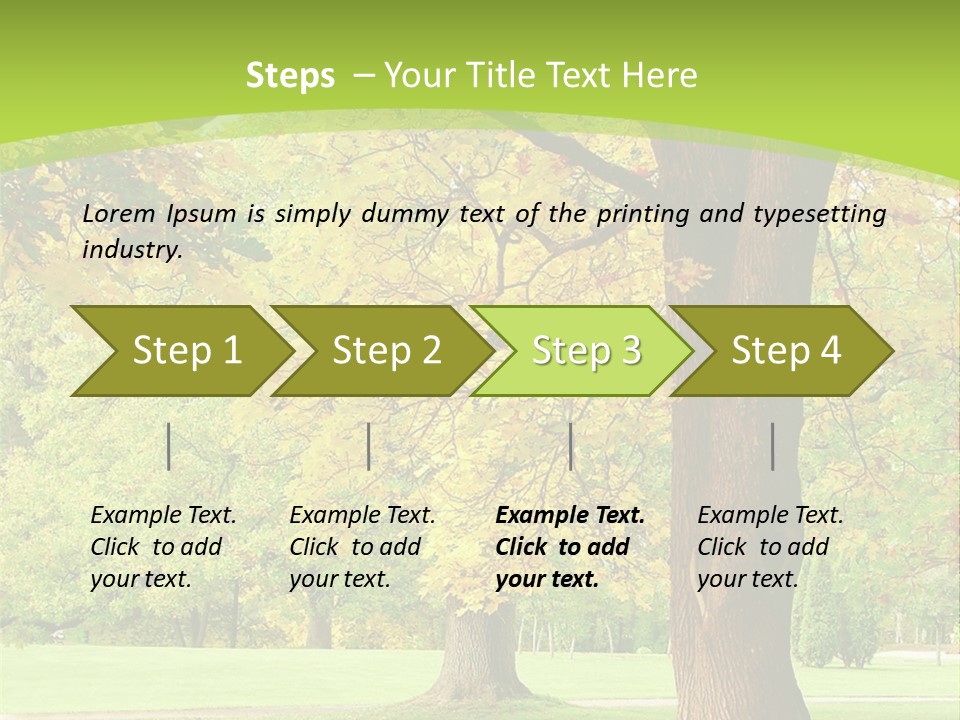 Green Solitude Serene PowerPoint Template