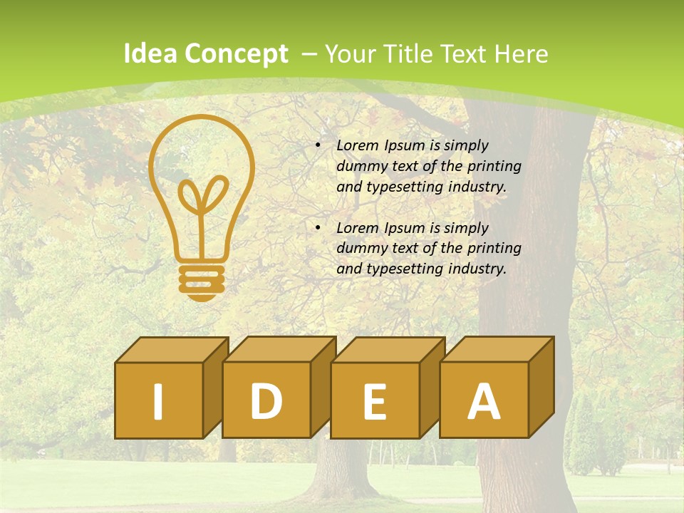 Green Solitude Serene PowerPoint Template