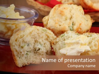 Muffin Biscuits Food PowerPoint Template