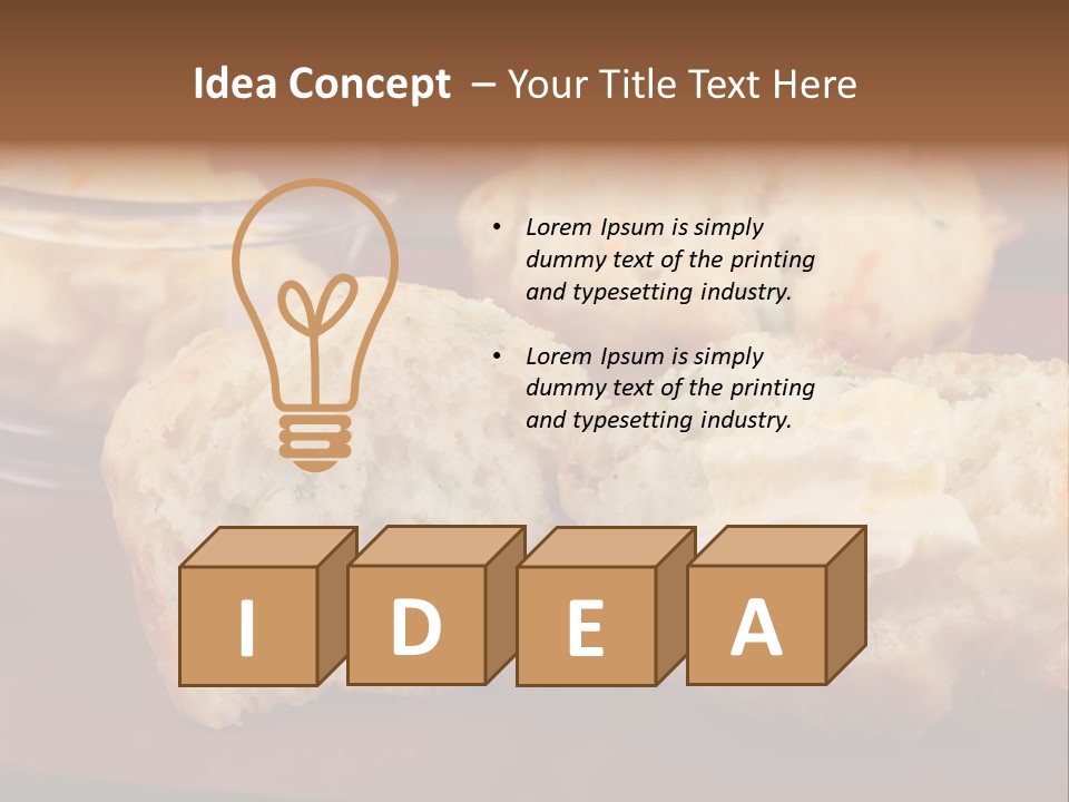 Muffin Biscuits Food PowerPoint Template